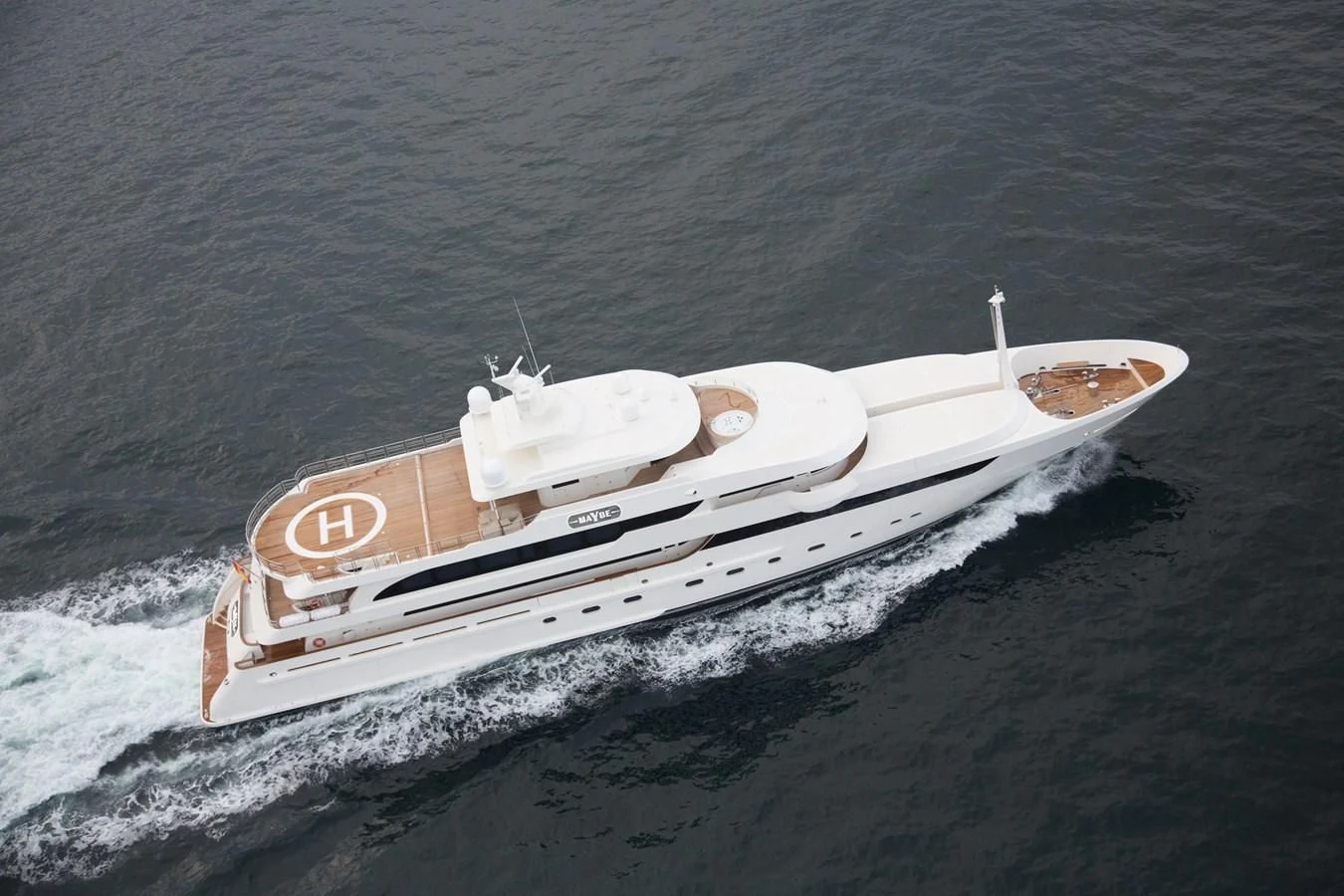 a boat on the water aboard MAYBE Yacht for Sale