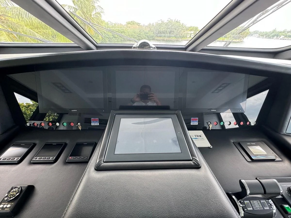 inside of a car aboard AZIMUT 100/32 Yacht for Sale