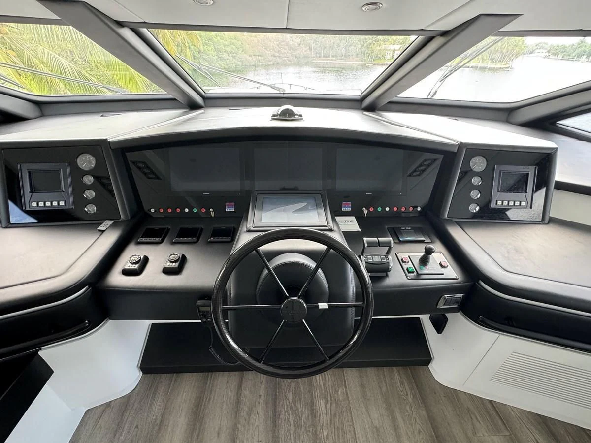 the inside of a car aboard AZIMUT 100/32 Yacht for Sale