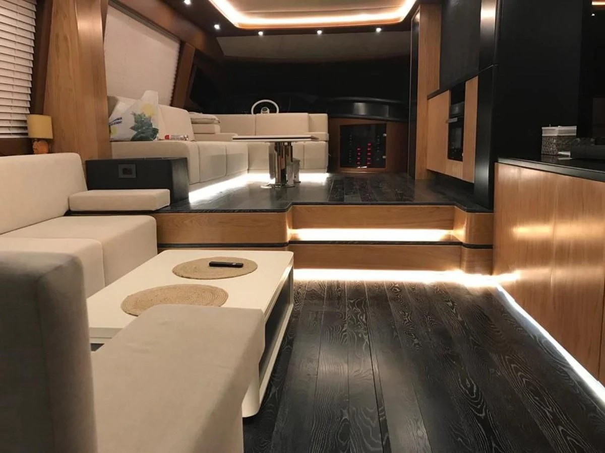 a kitchen with a sink and a counter aboard AZIMUT 100/32 Yacht for Sale