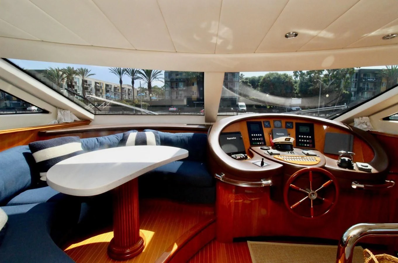 inside of a car aboard AZIMUT 100/32 Yacht for Sale