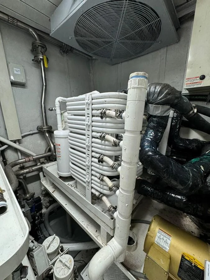 a group of pipes in a room aboard AZIMUT 100/32 Yacht for Sale