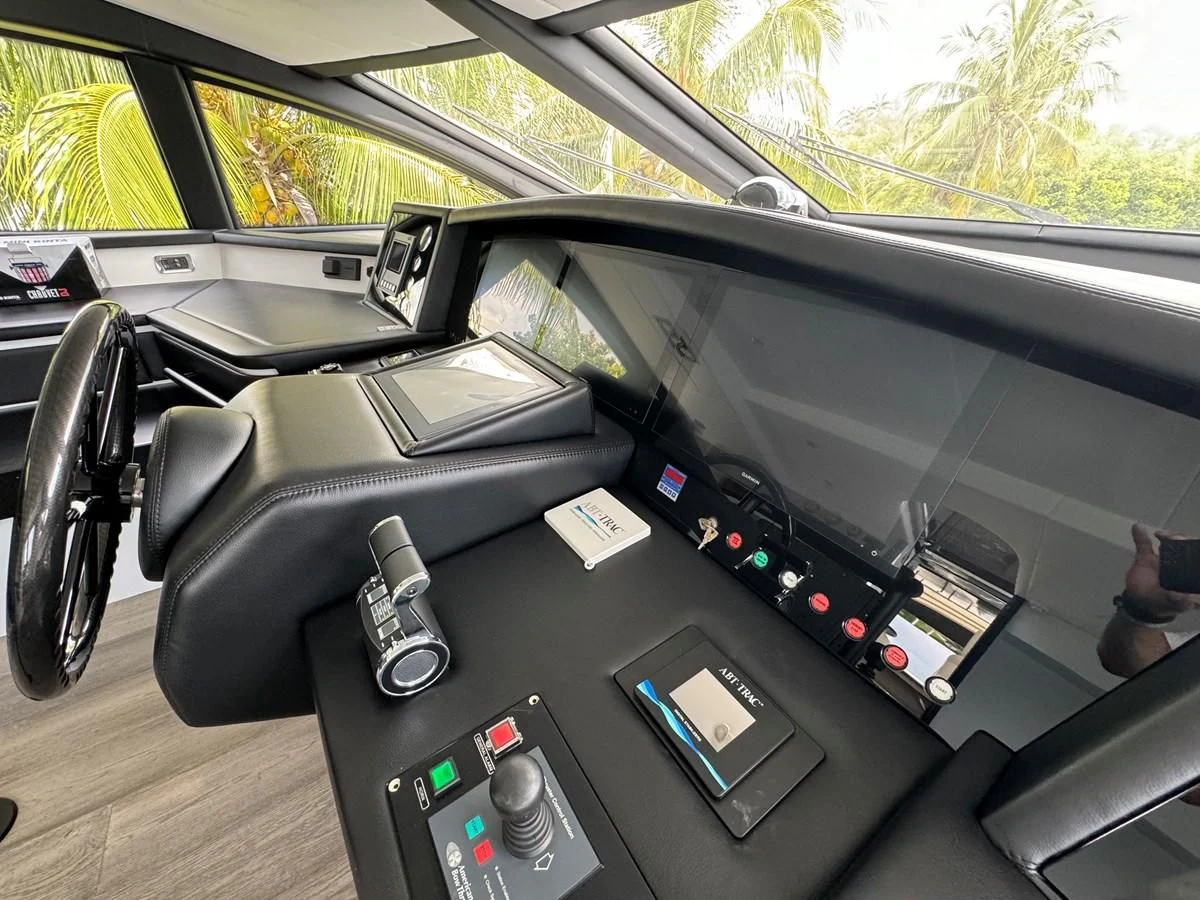 inside of a car aboard AZIMUT 100/32 Yacht for Sale