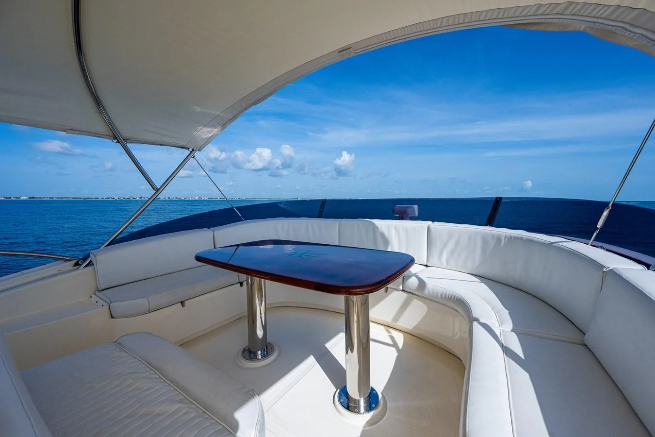 a table on a boat aboard KNOT NANNY'S Yacht for Sale