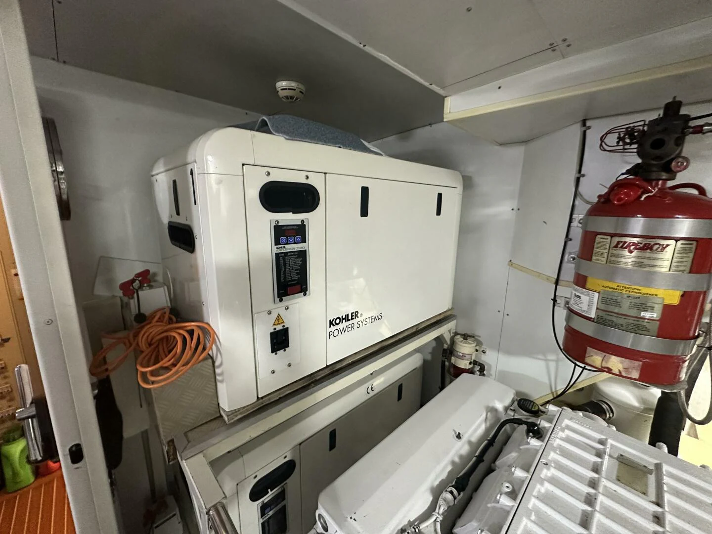 a machine with a large piece of equipment on it aboard KNOT NANNY'S Yacht for Sale