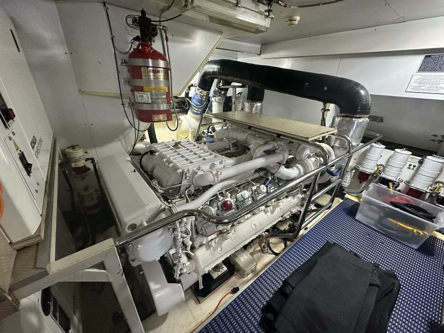 a machine with a large piece of equipment in it aboard KNOT NANNY'S Yacht for Sale