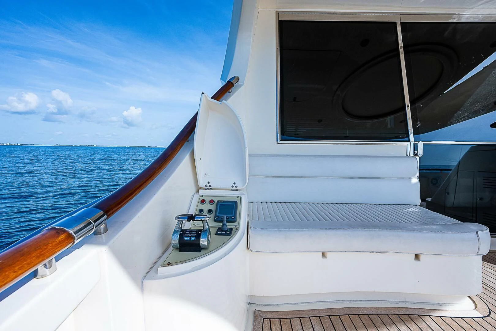 the front of a boat aboard KNOT NANNY'S Yacht for Sale