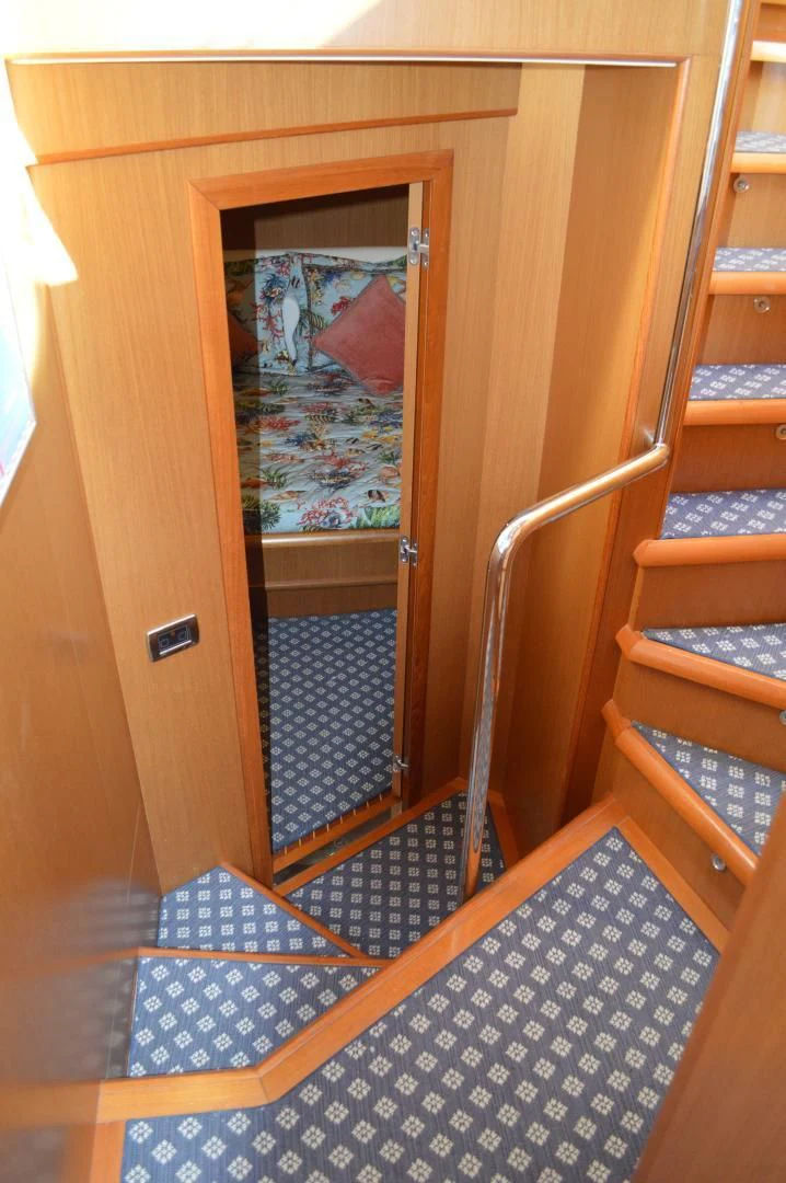 a door with a handle aboard KNOT NANNY'S Yacht for Sale