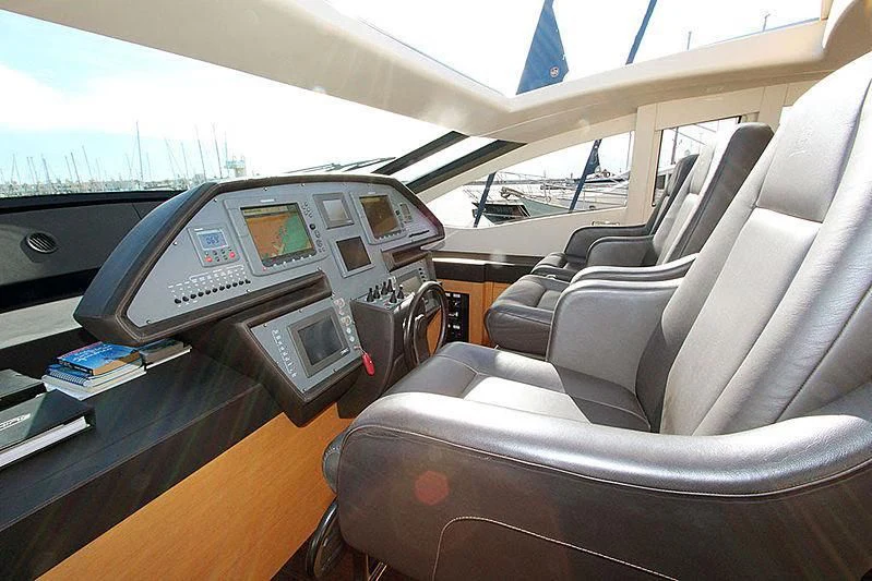 inside of a car aboard WAHOO Yacht for Sale