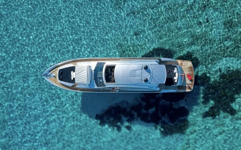 a helicopter in the water aboard WAHOO Yacht for Sale