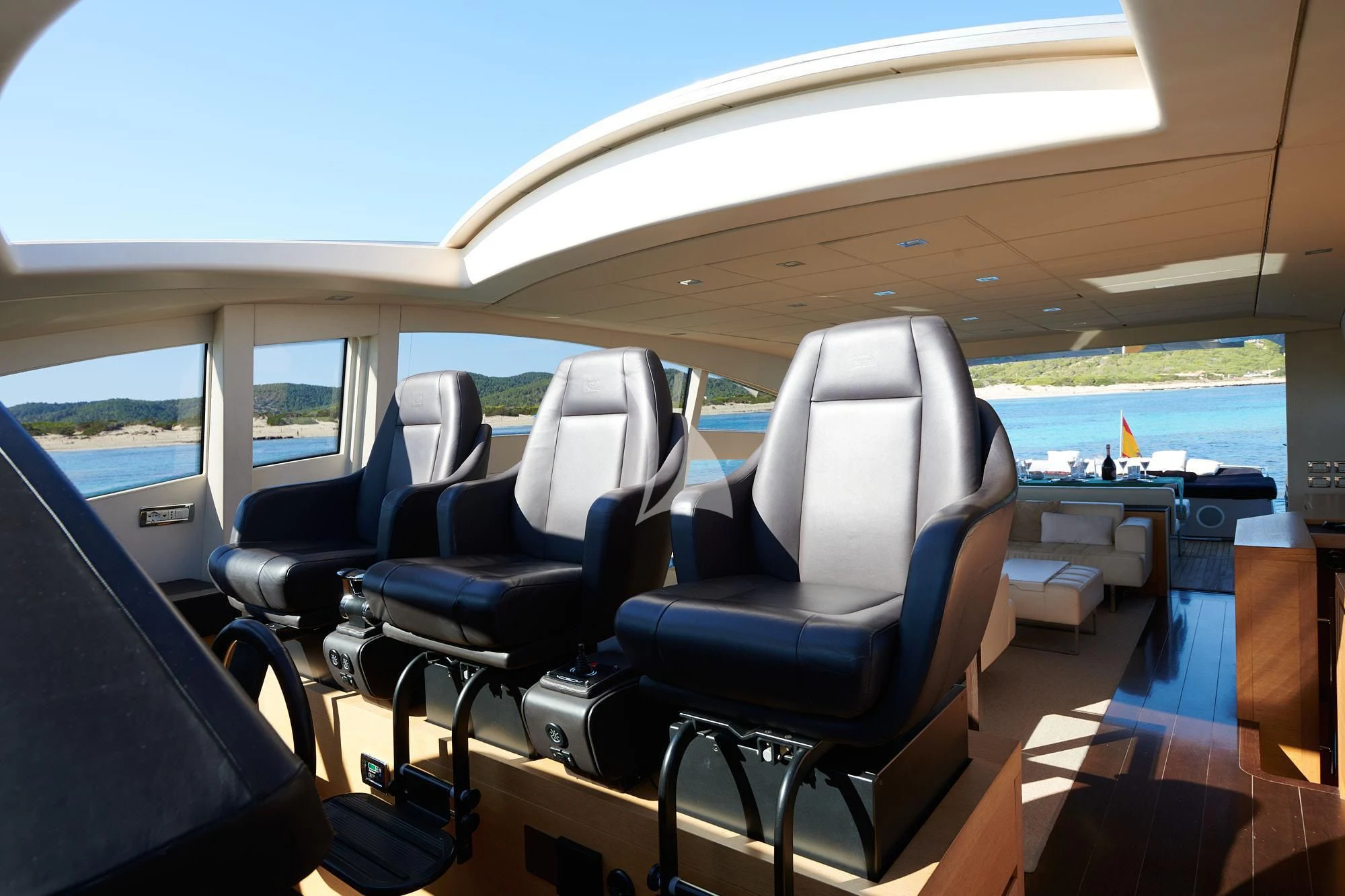 inside of a plane aboard WAHOO Yacht for Sale