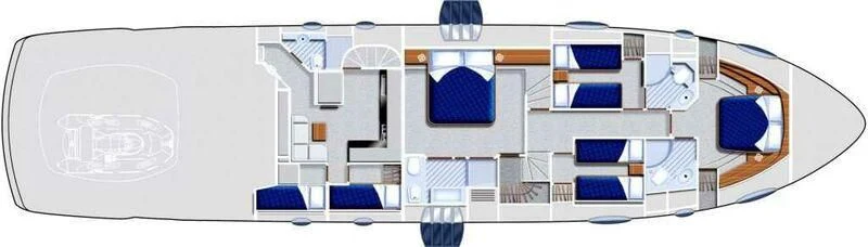 diagram aboard WAHOO Yacht for Sale