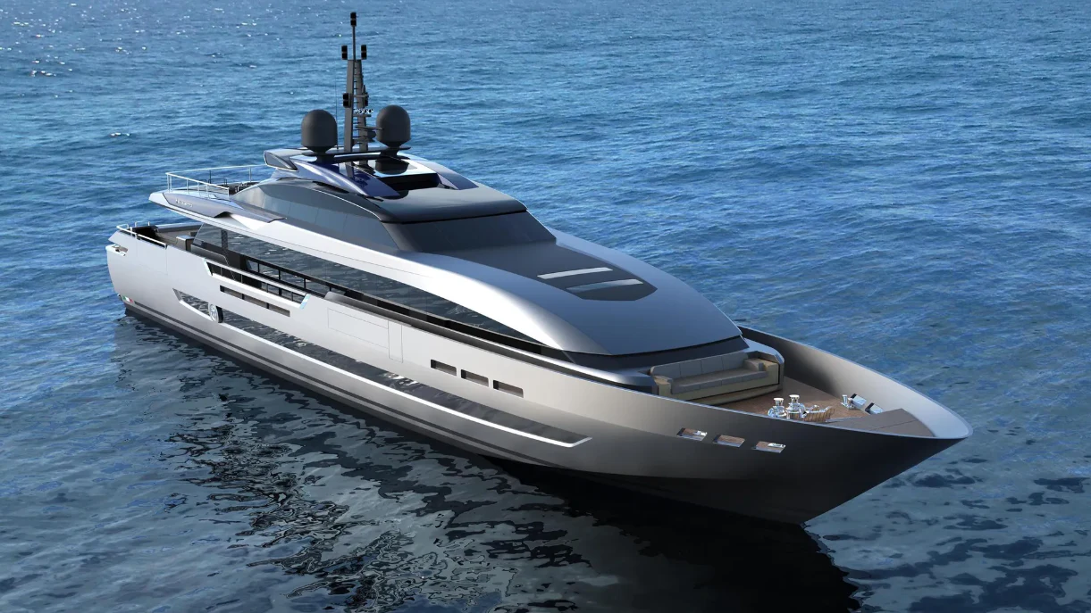 a white yacht on the water aboard FAST 42 Yacht for Sale