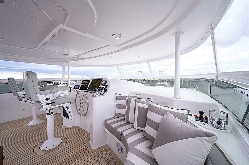 inside of a boat aboard UNWINED Yacht for Charter
