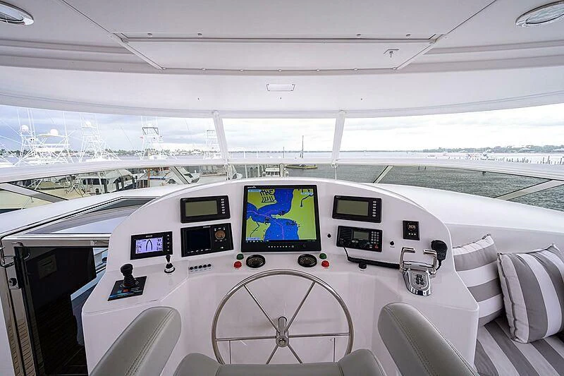 inside of a car aboard UNWINED Yacht for Charter