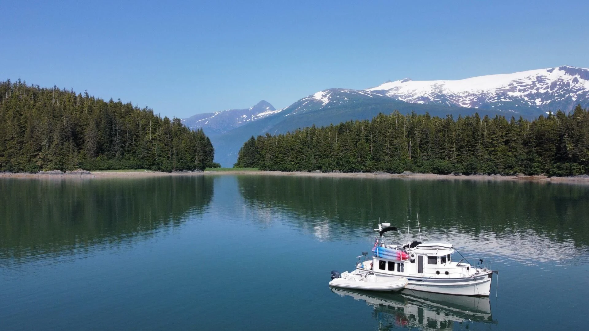 a boat on the water aboard UNWINED Yacht for Charter