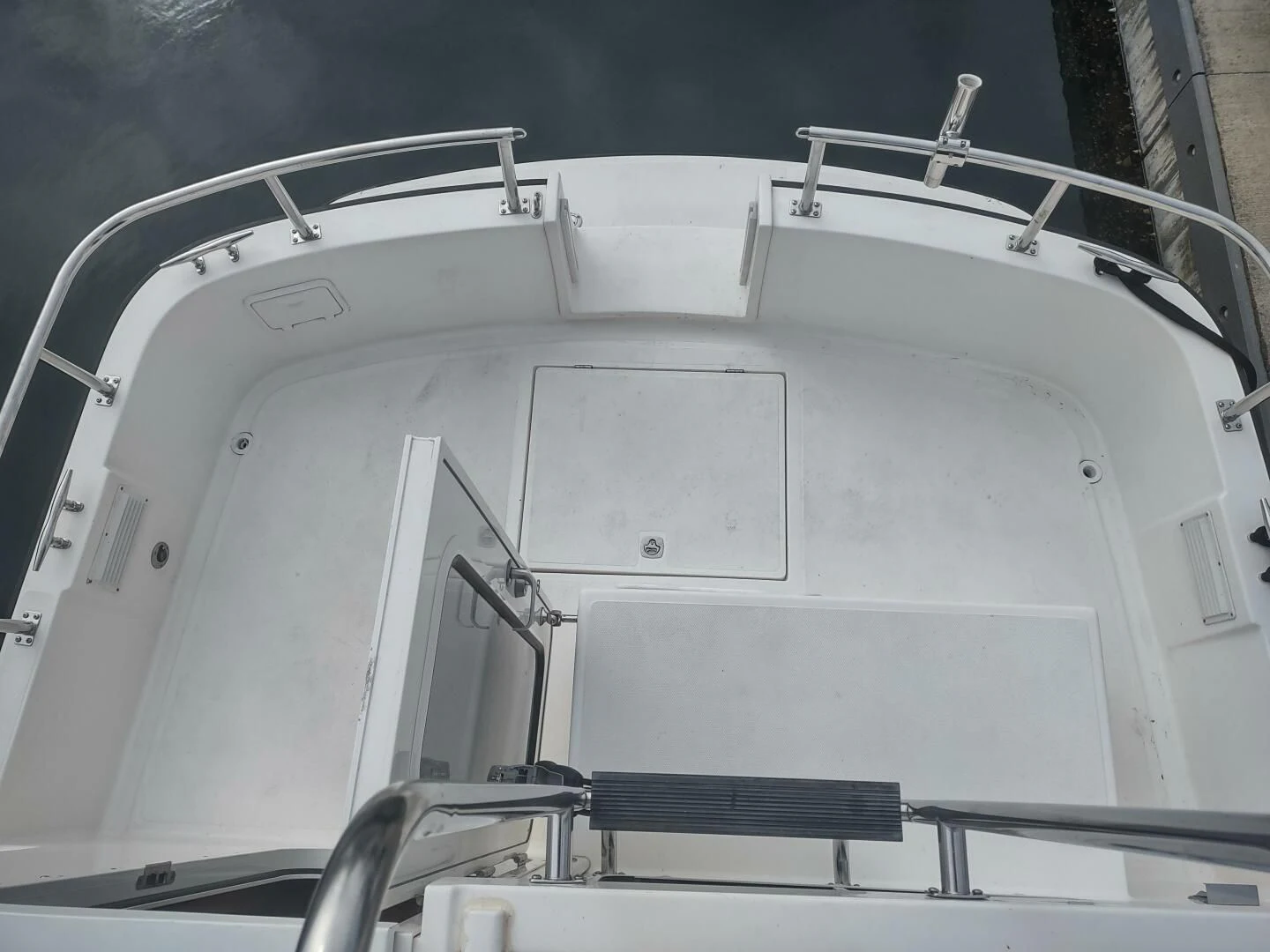 a white machine with wires aboard UNWINED Yacht for Charter