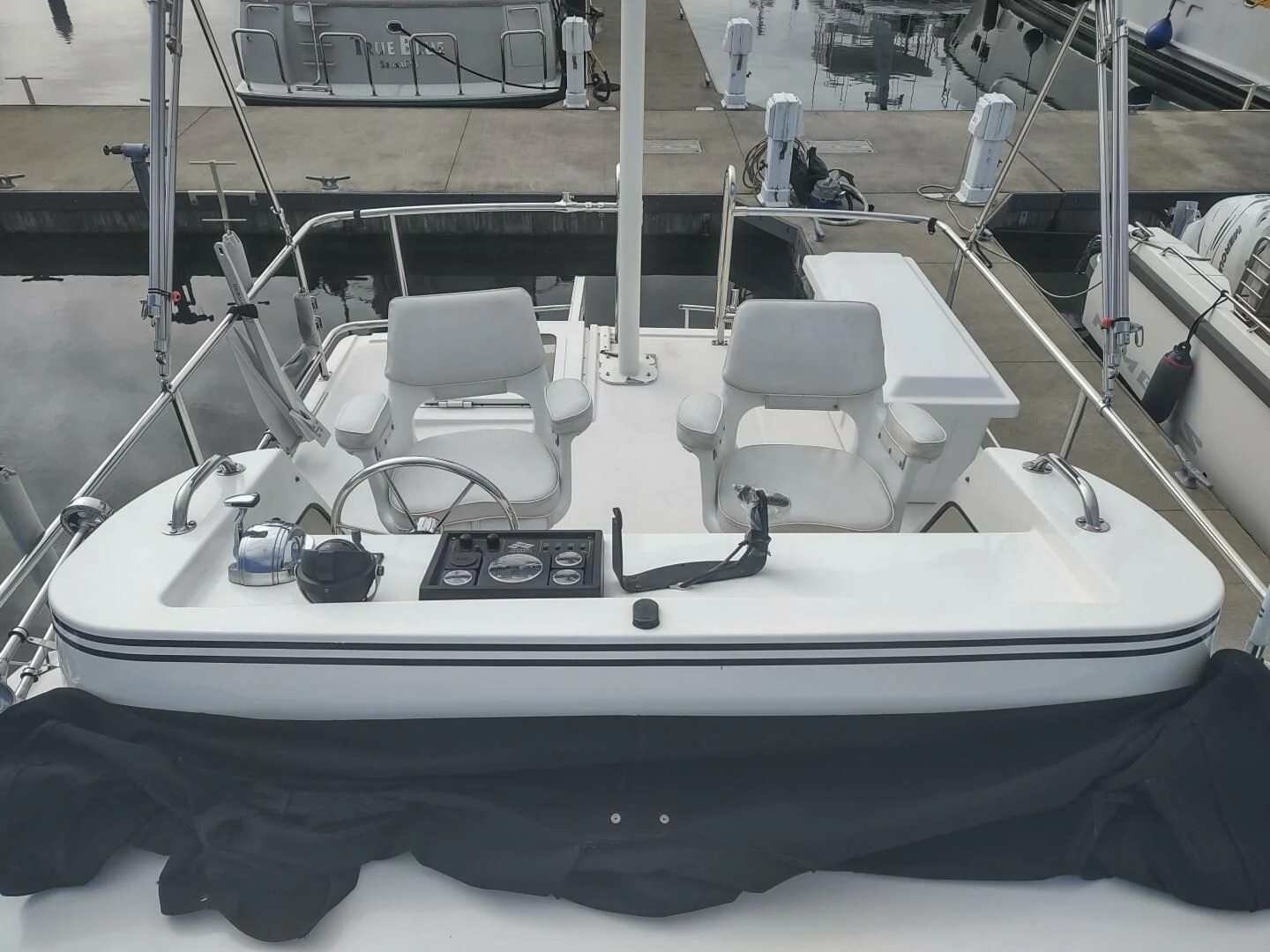 a boat on the water aboard UNWINED Yacht for Charter