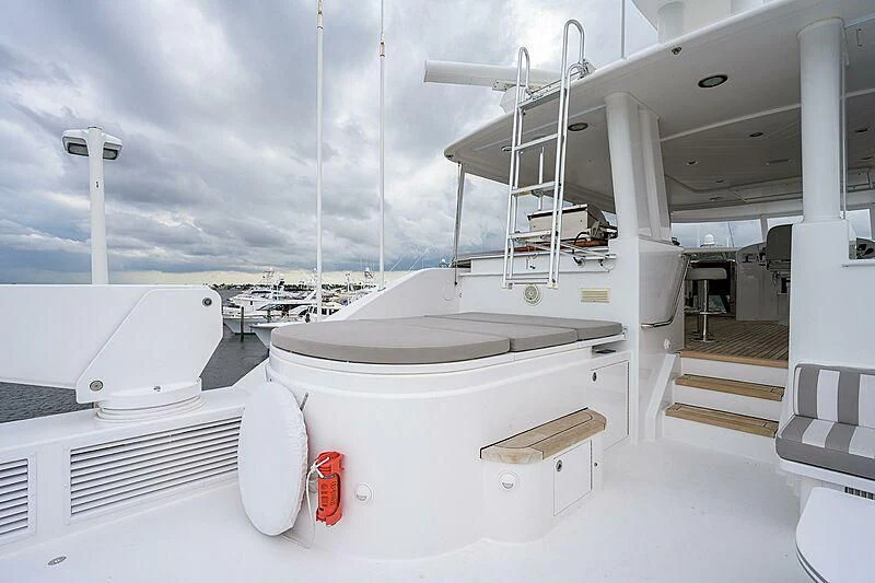 a large white machine aboard UNWINED Yacht for Charter