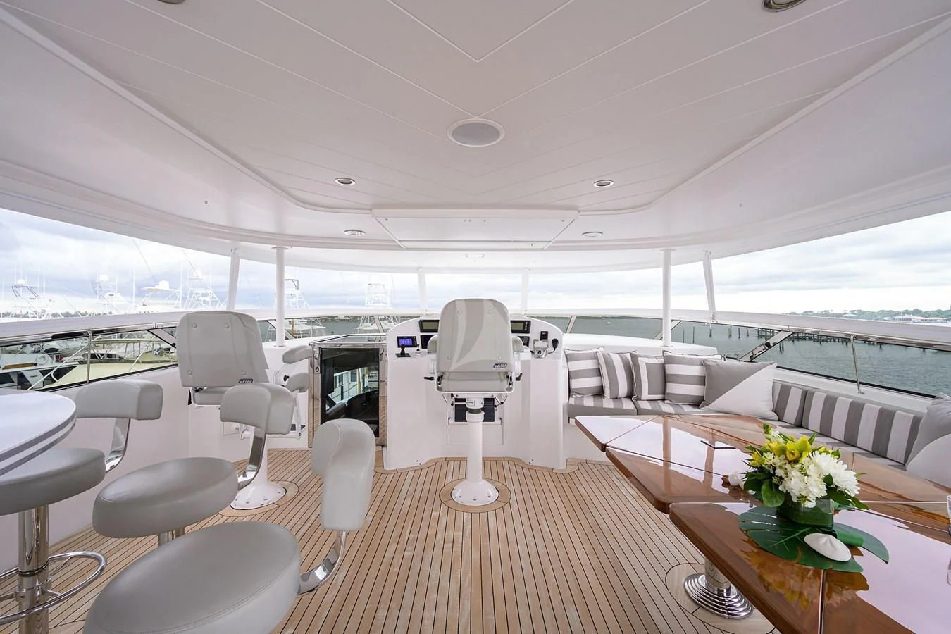 inside of a boat aboard UNWINED Yacht for Charter