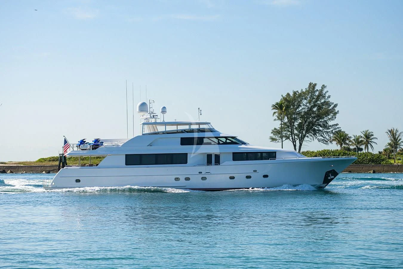 a boat on the water aboard UNWINED Yacht for Charter