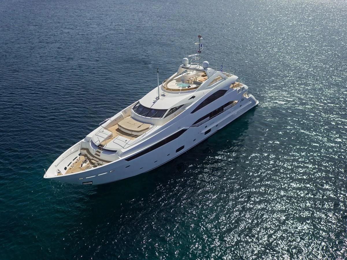 a boat in the water aboard PATHOS Yacht for Sale