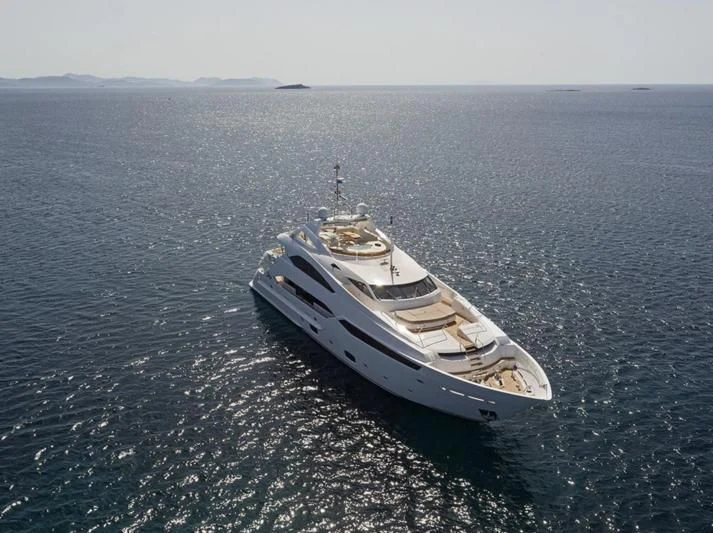 a boat in the water aboard PATHOS Yacht for Sale