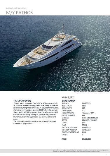 text aboard PATHOS Yacht for Sale