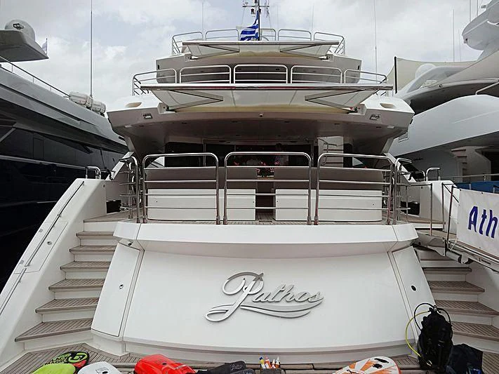 a boat on a boat aboard PATHOS Yacht for Sale