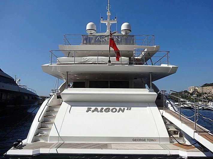 a large white boat aboard CHARISMA Yacht for Sale