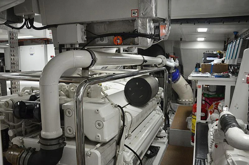 a machine in a room aboard CHARISMA Yacht for Sale