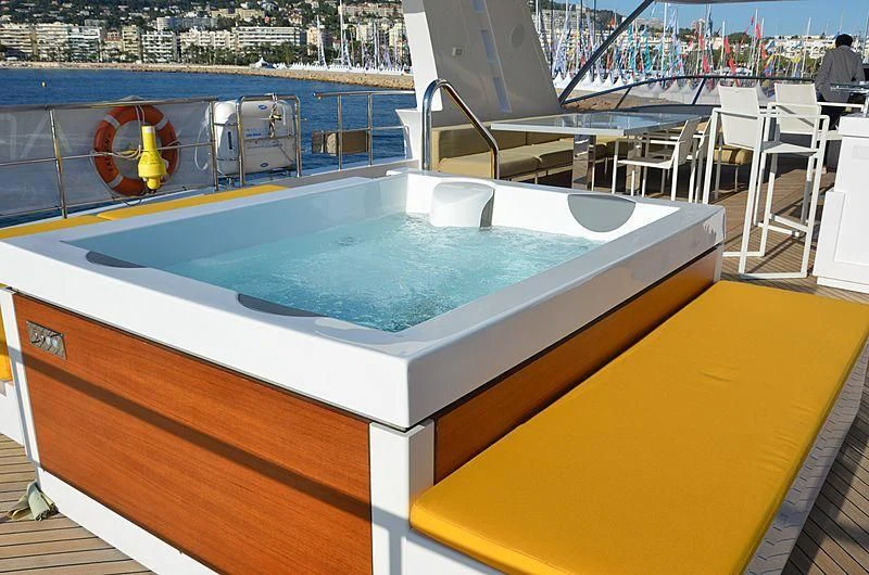 a pool on a deck aboard CHARISMA Yacht for Sale