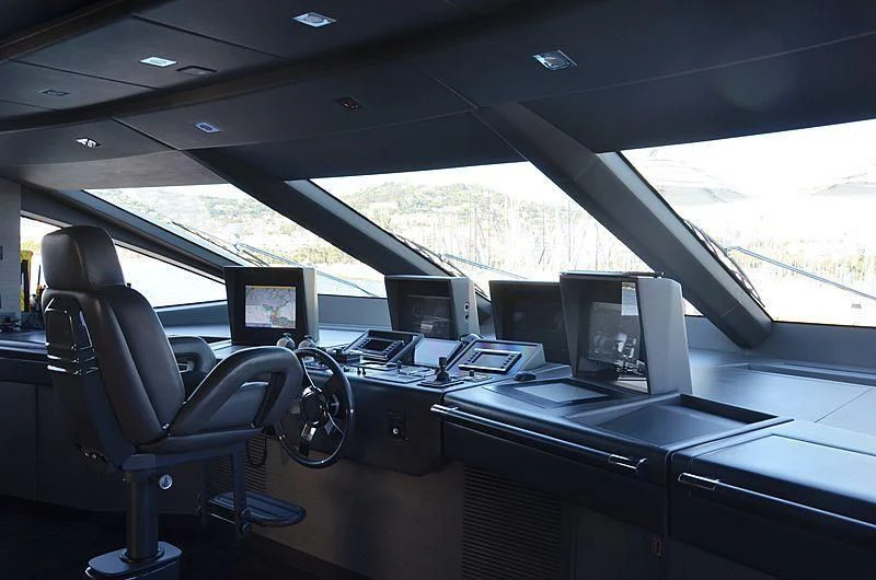 a vehicle with computers on it aboard CHARISMA Yacht for Sale