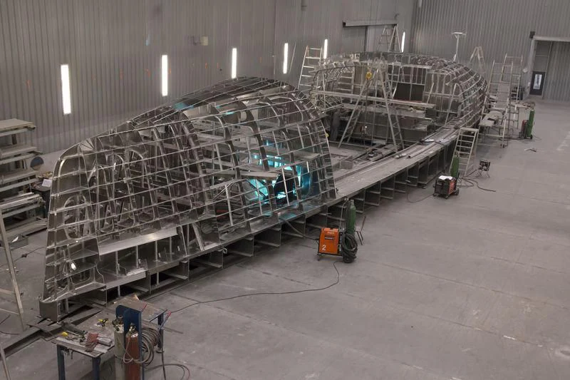 a large metal machine aboard JONGERT 3200P Yacht for Sale