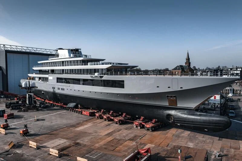 a large cruise ship docked aboard SEVEN SEAS Yacht for Sale