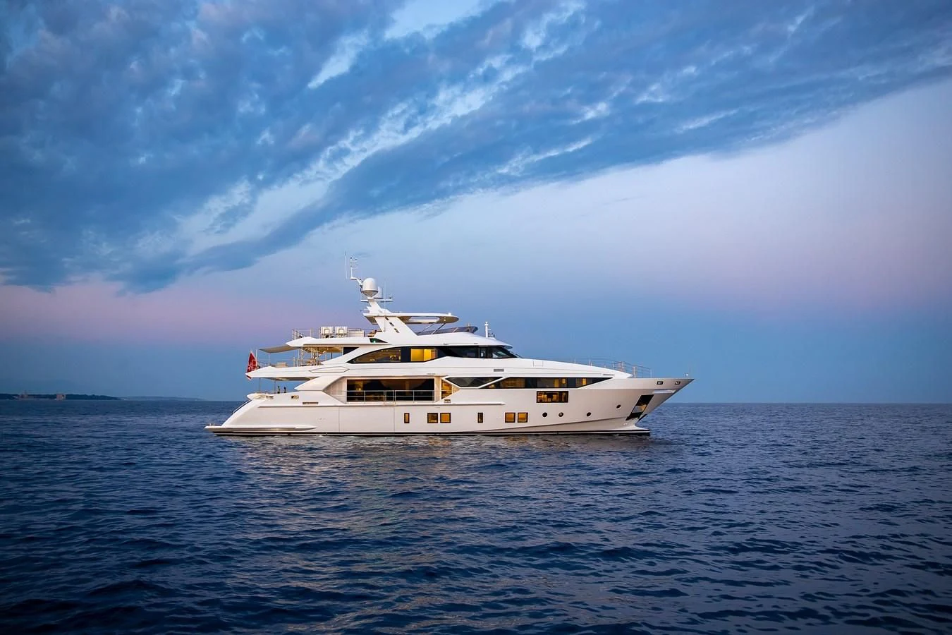 a white yacht in the water aboard CALYPSO Yacht for Charter