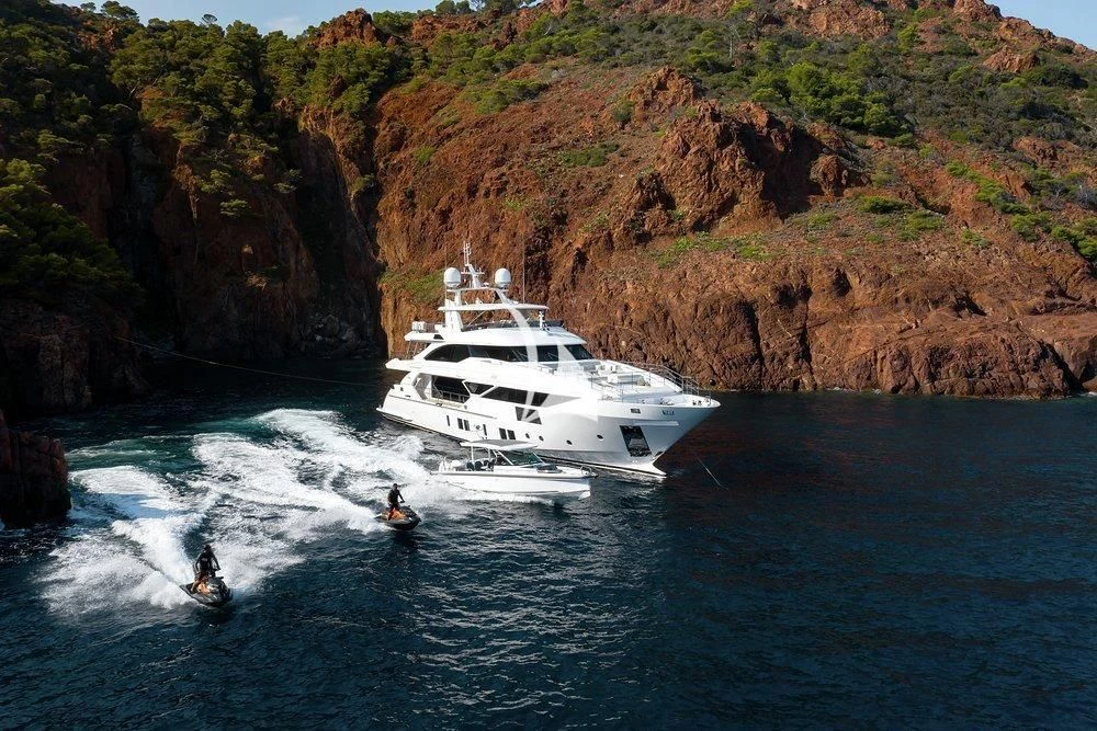 a boat on the water aboard CALYPSO Yacht for Charter