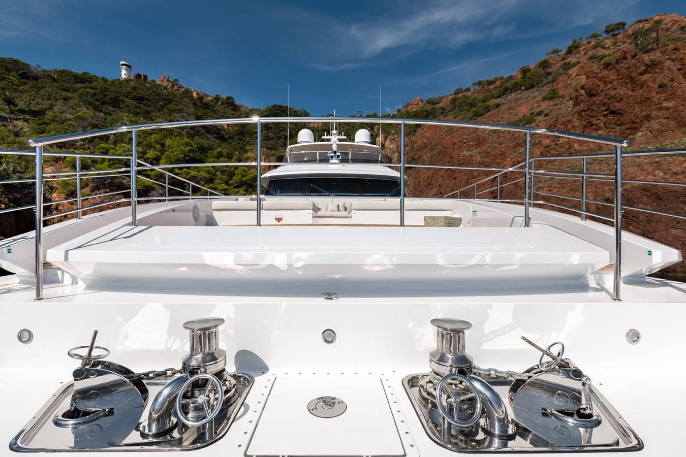 a boat on a boat aboard CALYPSO Yacht for Charter