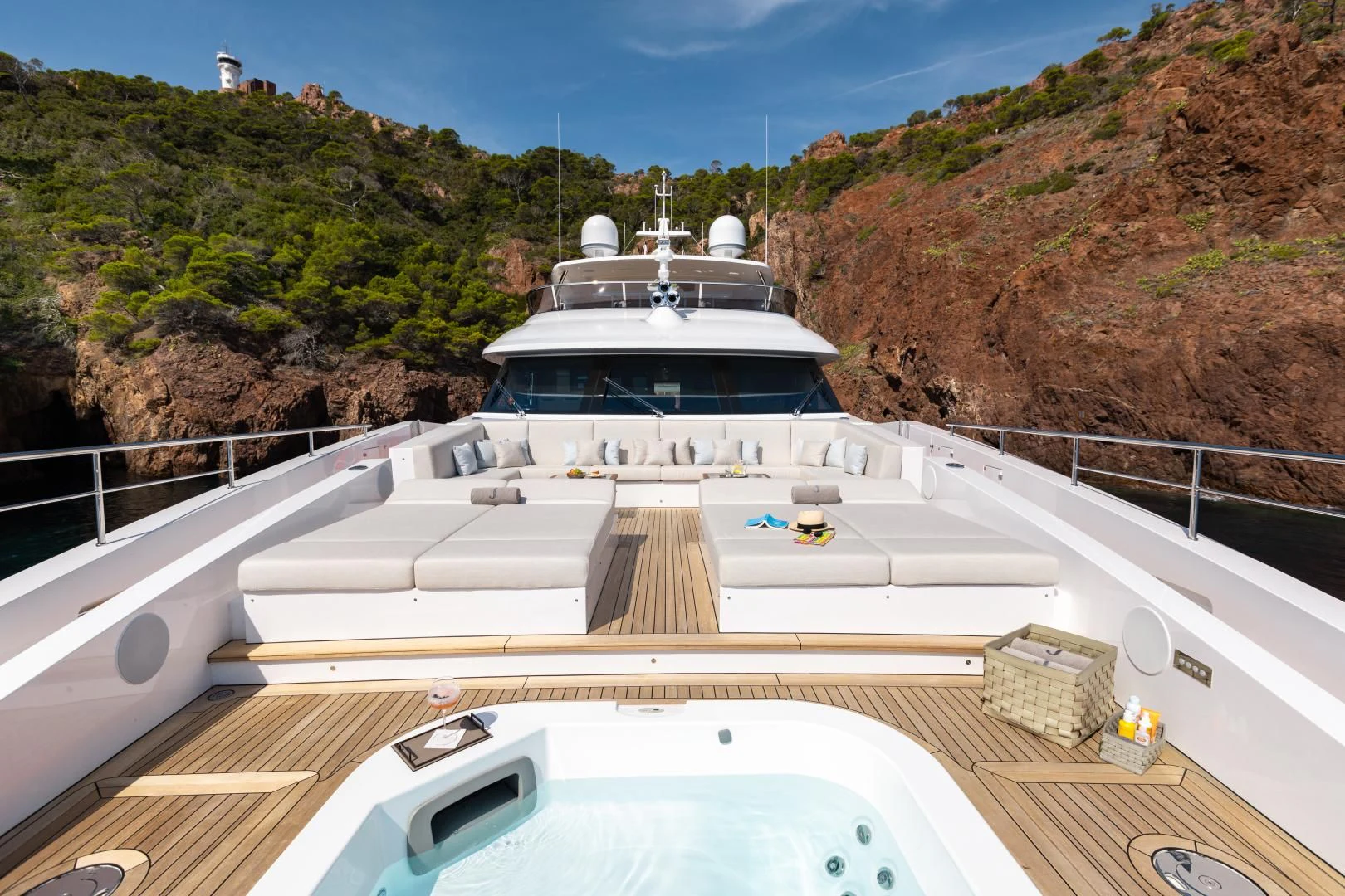 a boat on a dock aboard CALYPSO Yacht for Charter