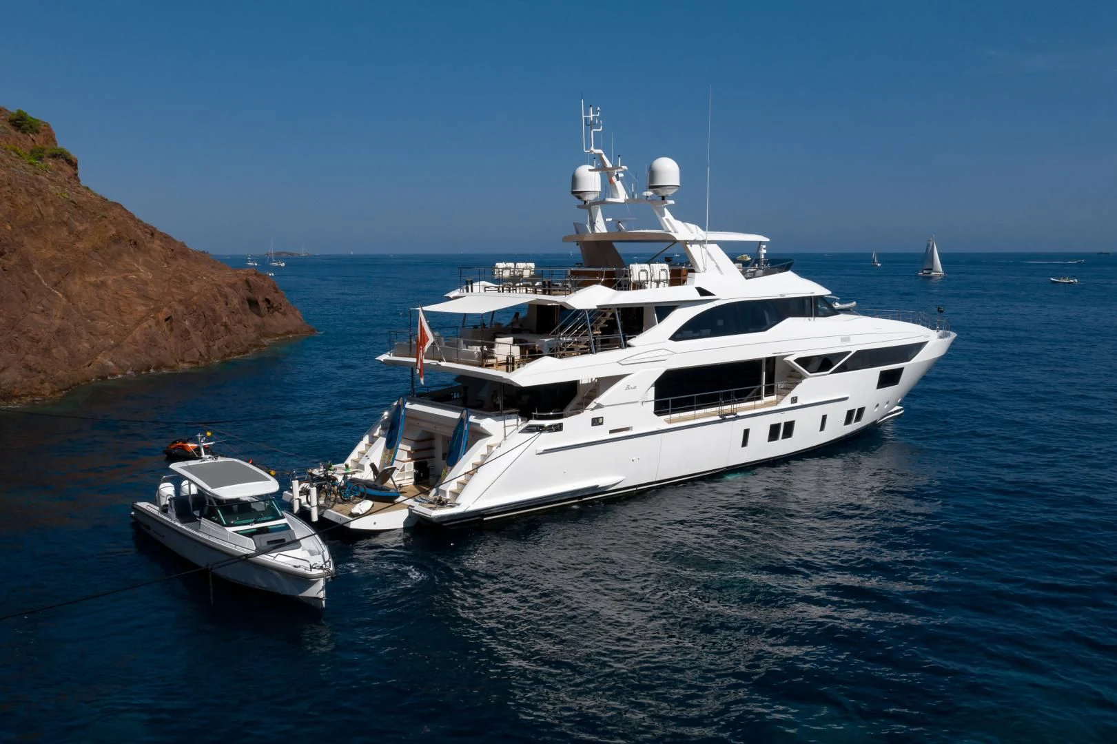 a couple of boats in the water aboard CALYPSO Yacht for Charter