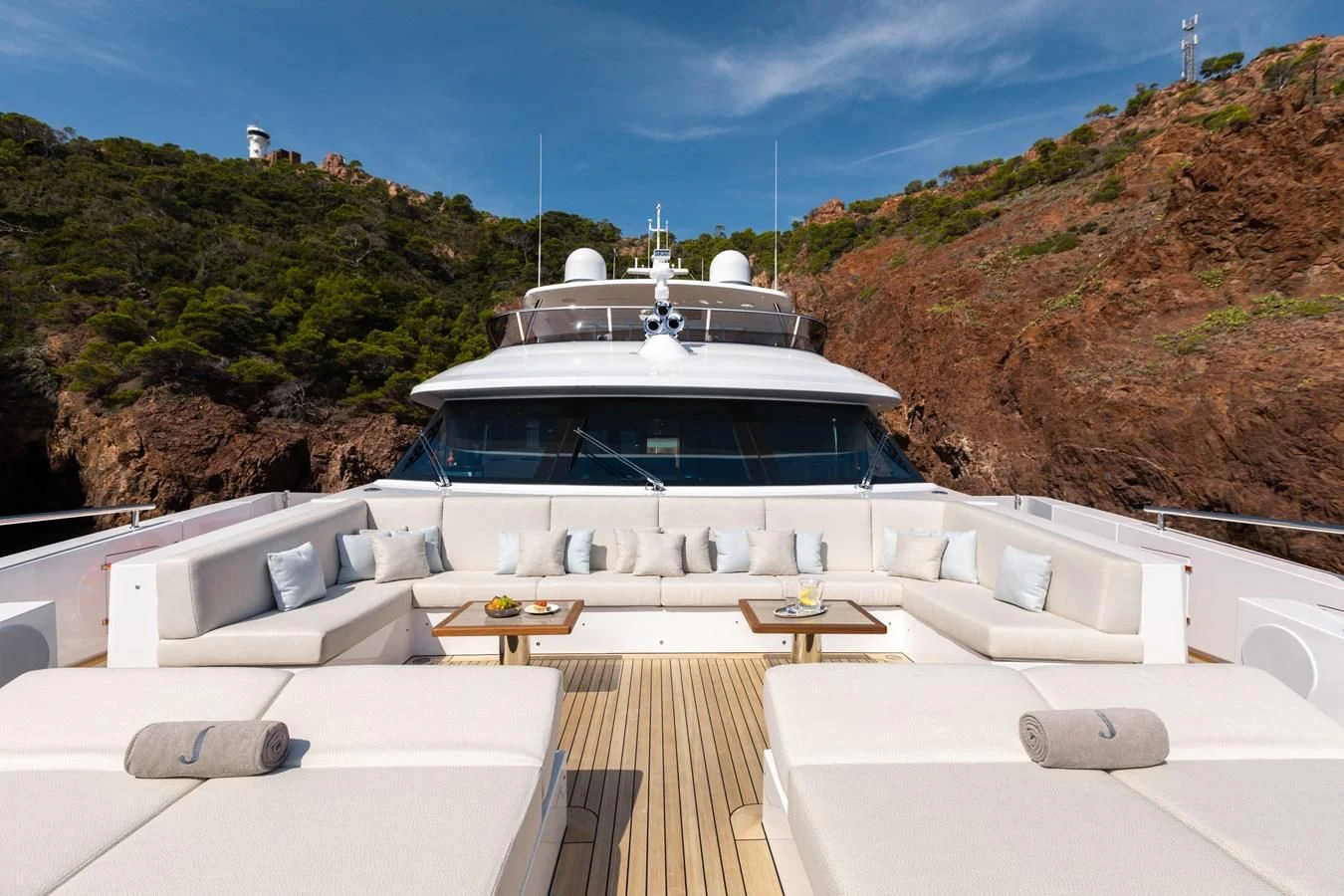 a boat on a dock aboard CALYPSO Yacht for Charter