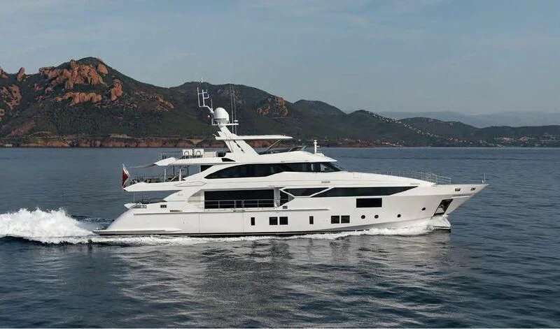 a white yacht on the water aboard CALYPSO Yacht for Charter