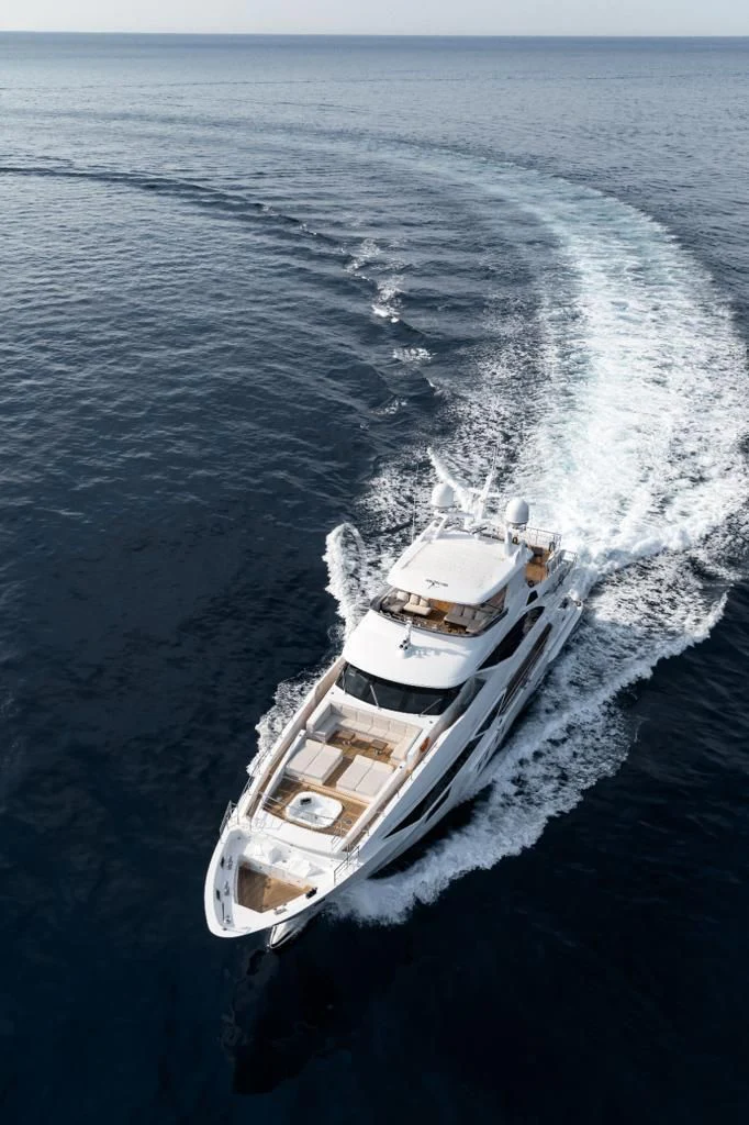 a ship in the water aboard CALYPSO Yacht for Charter
