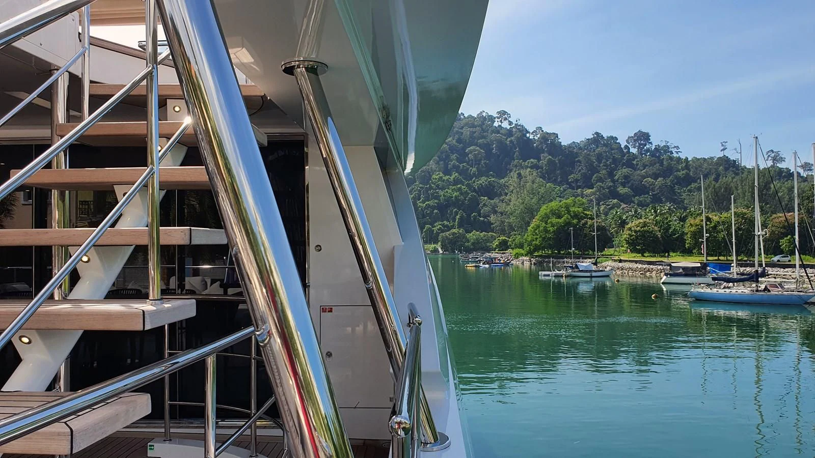a boat on the water aboard CALYPSO Yacht for Charter