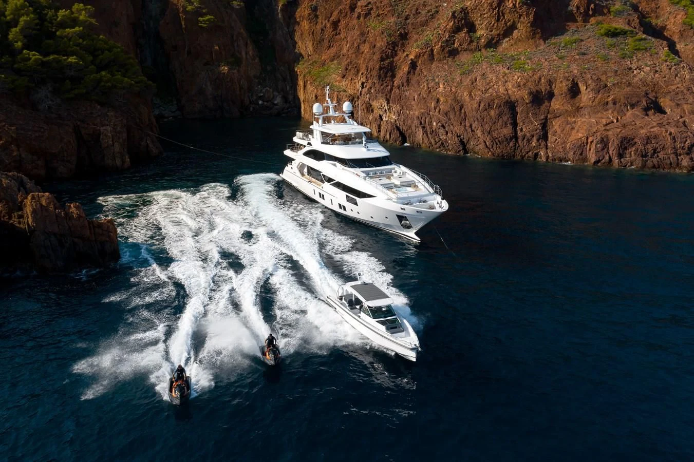 a boat on the water aboard CALYPSO Yacht for Charter