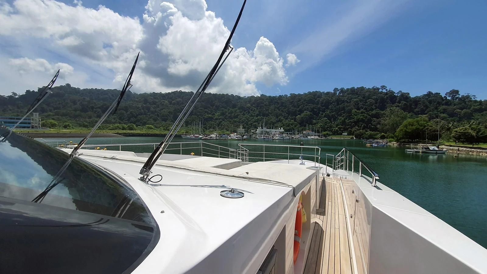 a boat on a body of water aboard CALYPSO Yacht for Charter