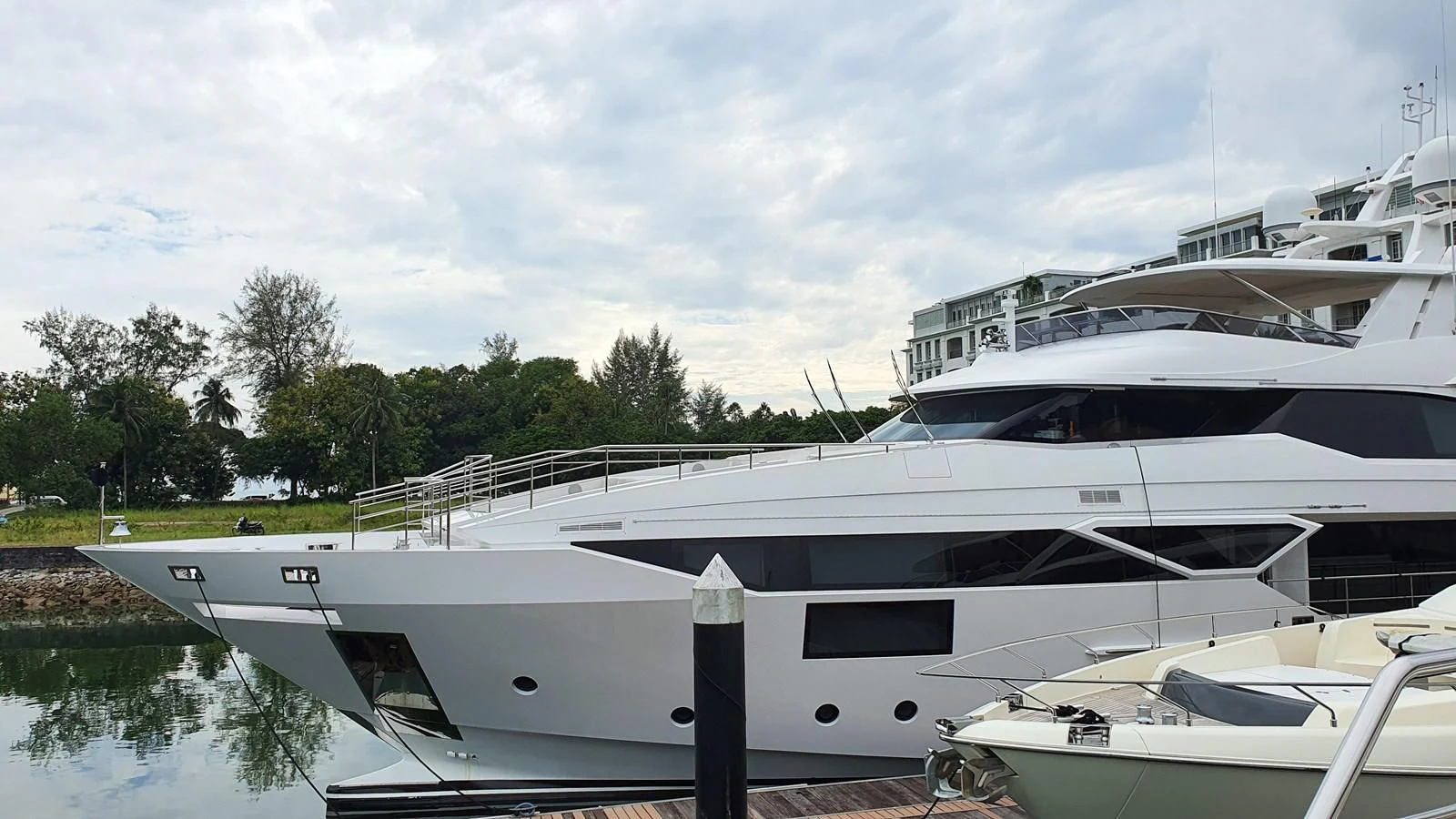 a row of yachts aboard CALYPSO Yacht for Charter