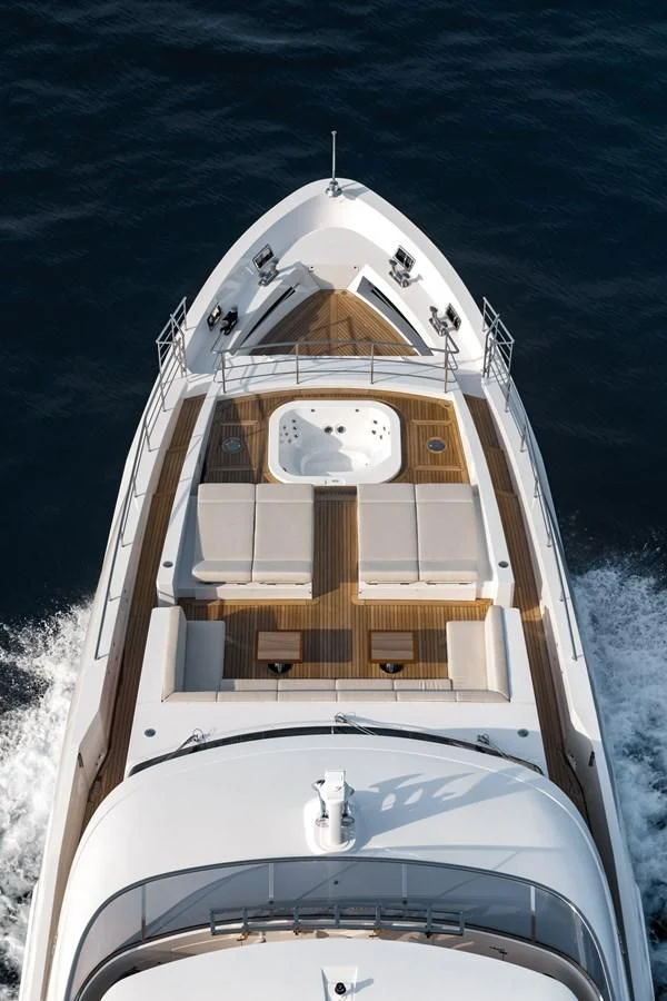 a clock on a tower aboard CALYPSO Yacht for Charter