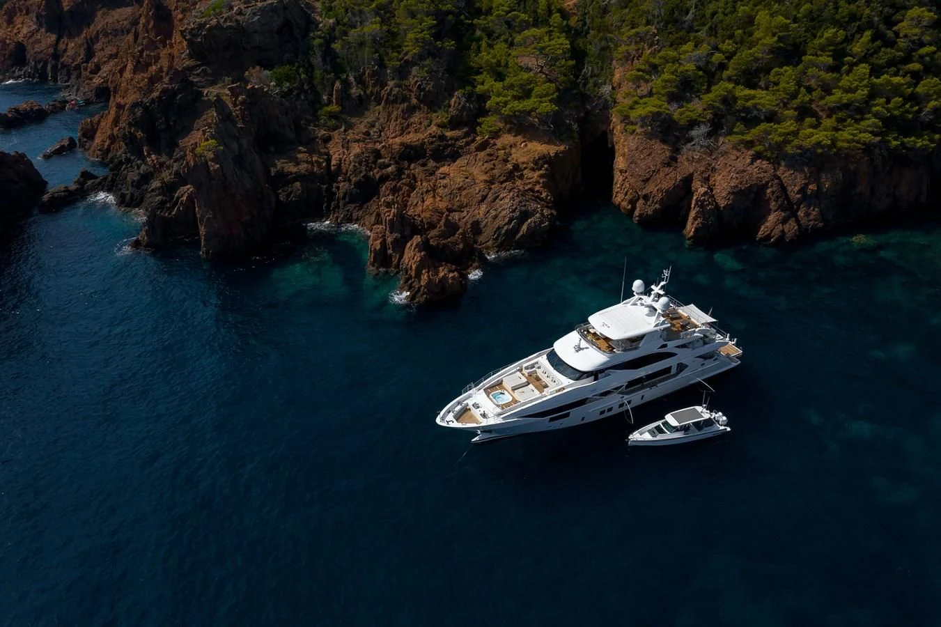 a couple of boats in the water aboard CALYPSO Yacht for Charter