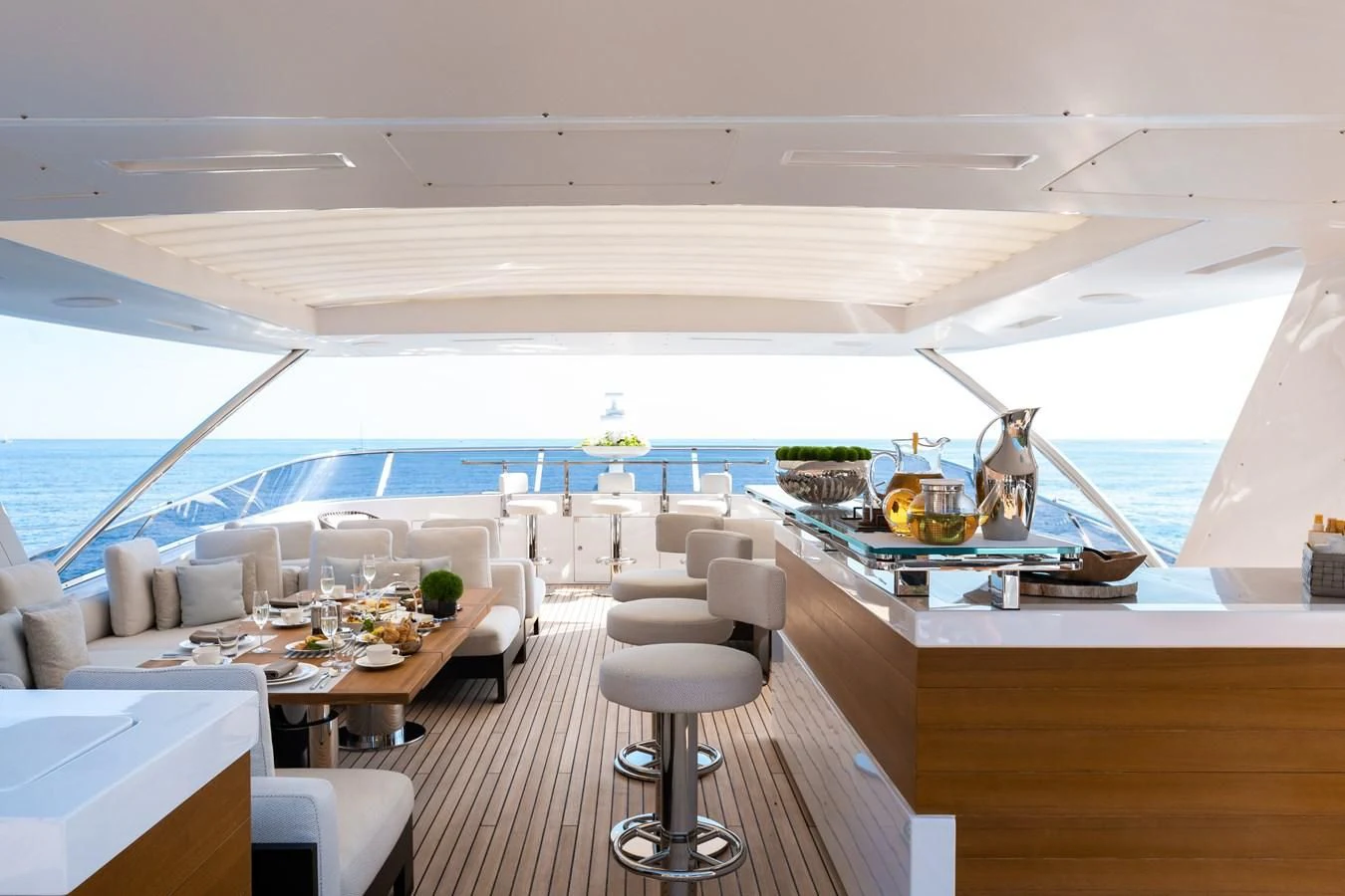 a room with a large pool aboard CALYPSO Yacht for Charter